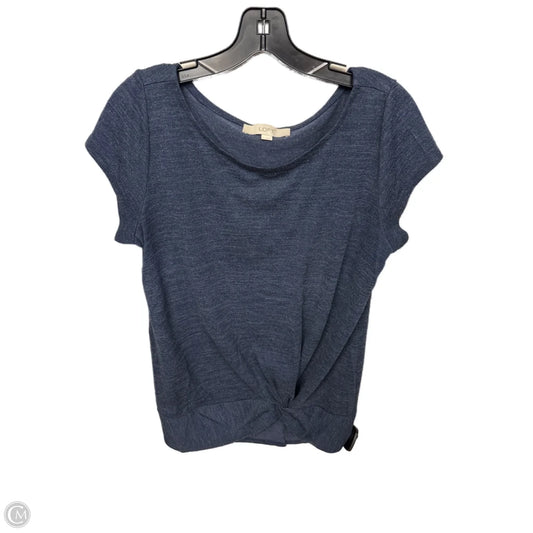 Top Short Sleeve By Loft In Blue, Size: M