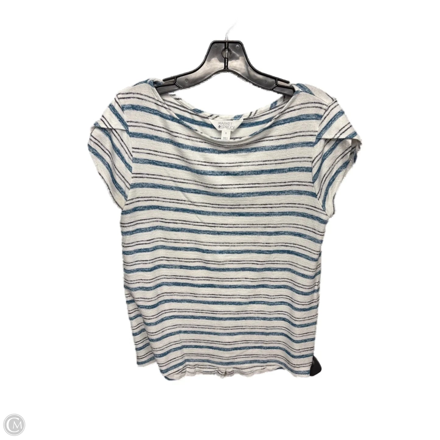 Top Short Sleeve By Market & Spruce In Striped Pattern, Size: M