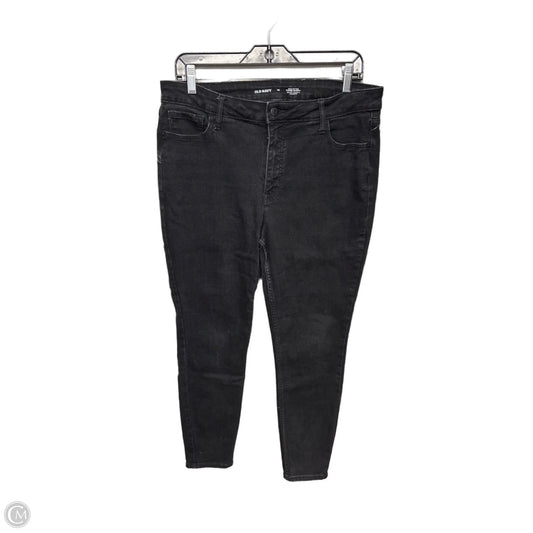 Jeans Skinny By Old Navy In Black Denim, Size: 14