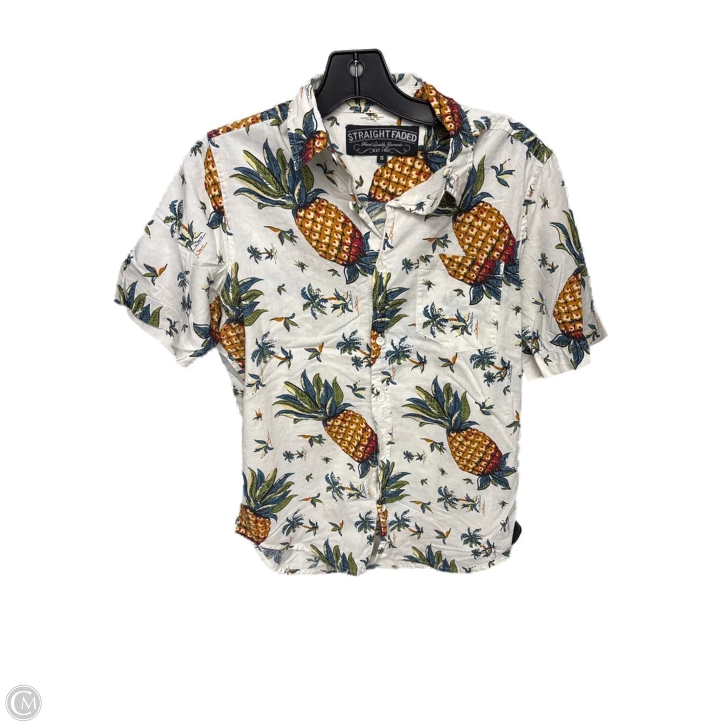 Top Short Sleeve By Clothes Mentor In Tropical Print, Size: S
