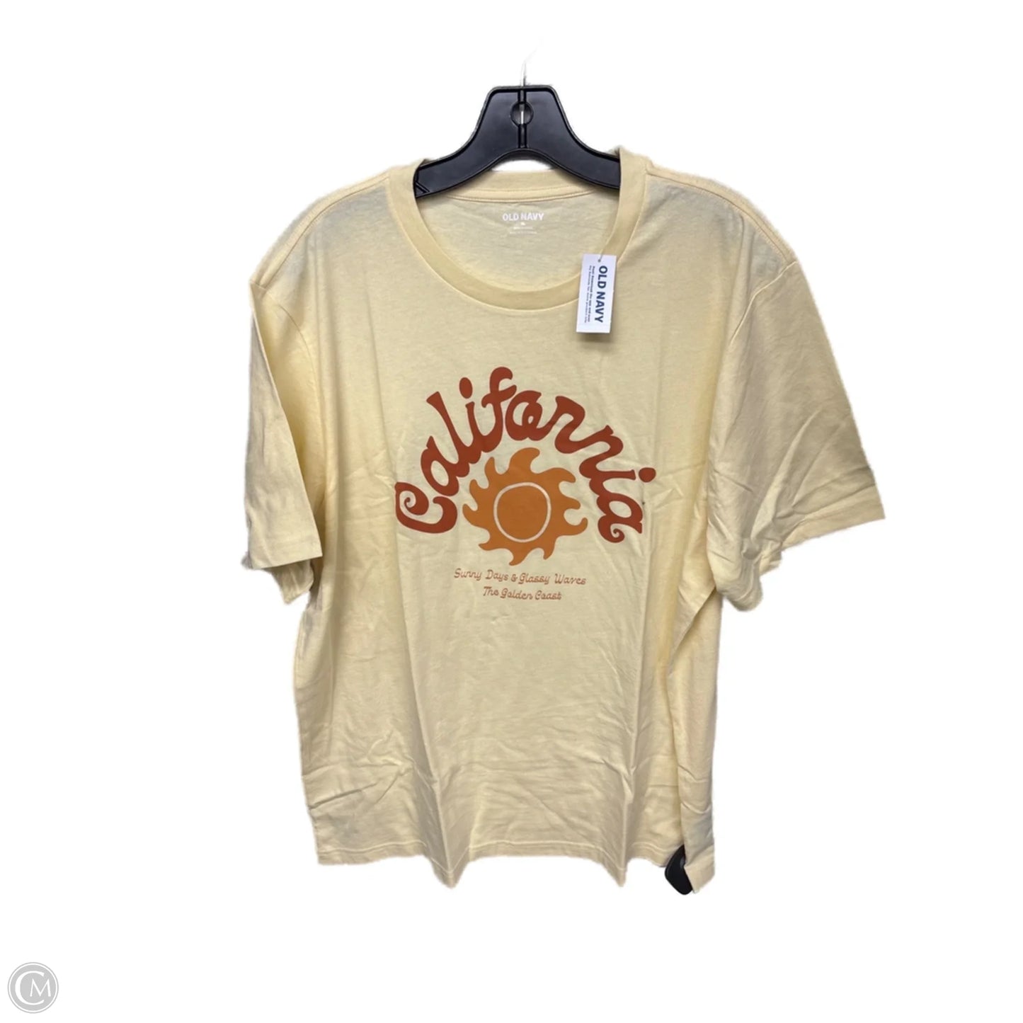 Top Short Sleeve By Old Navy In Yellow, Size: Xl