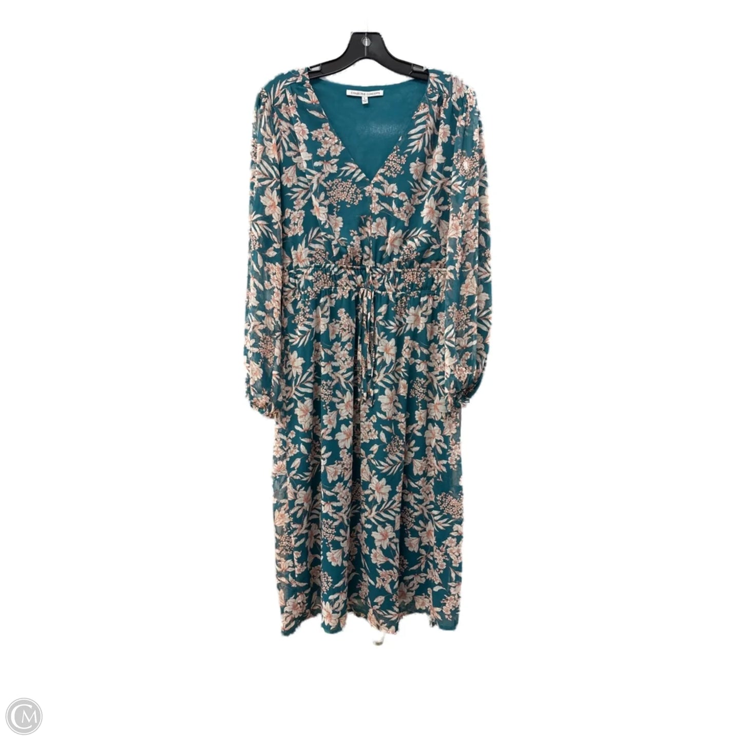 Dress Casual Maxi By Collective Concepts In Teal, Size: L