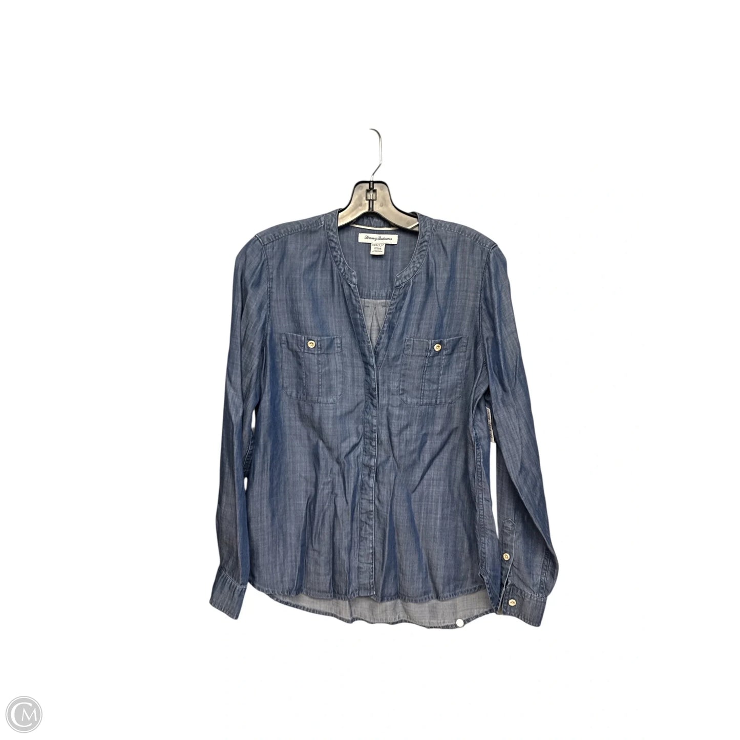 Top Long Sleeve By Tommy Bahama In Blue Denim, Size: Xxs