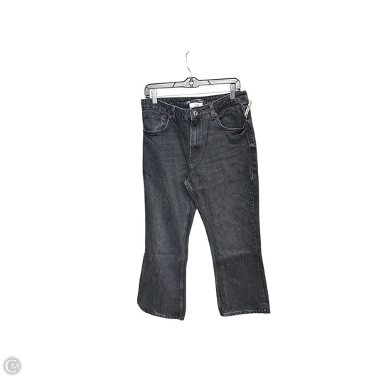 Jeans Straight By Zara In Black Denim, Size: 10