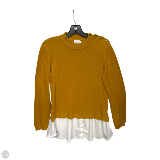 Sweater By Clothes Mentor In White & Yellow, Size: Xl