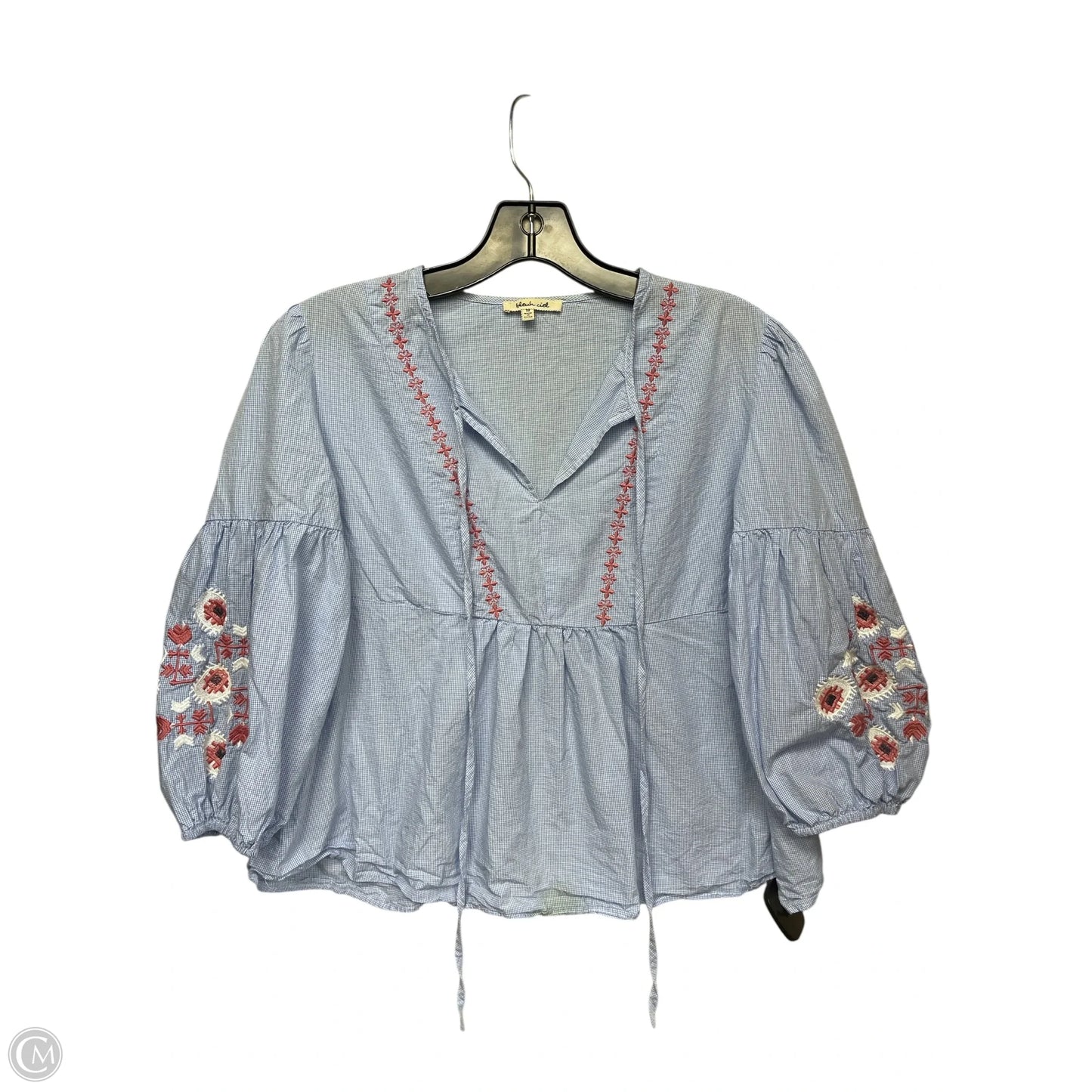 Top 3/4 Sleeve By Clothes Mentor In Blue, Size: M