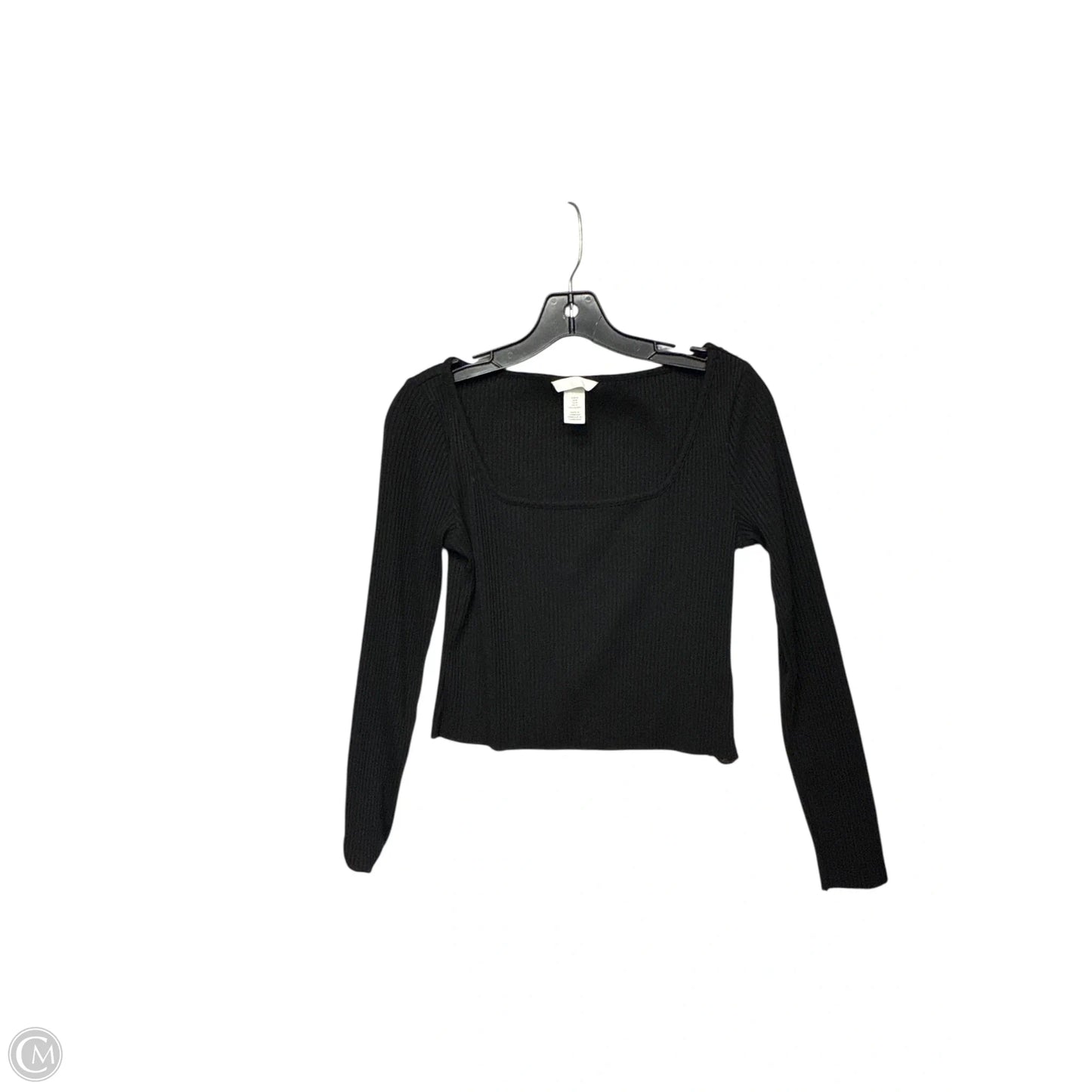 Top Long Sleeve By H&m In Black, Size: M