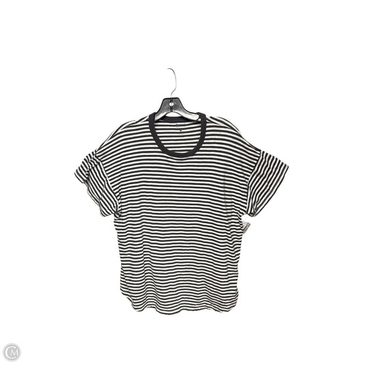 Top Short Sleeve By Madewell In Striped Pattern, Size: 1x