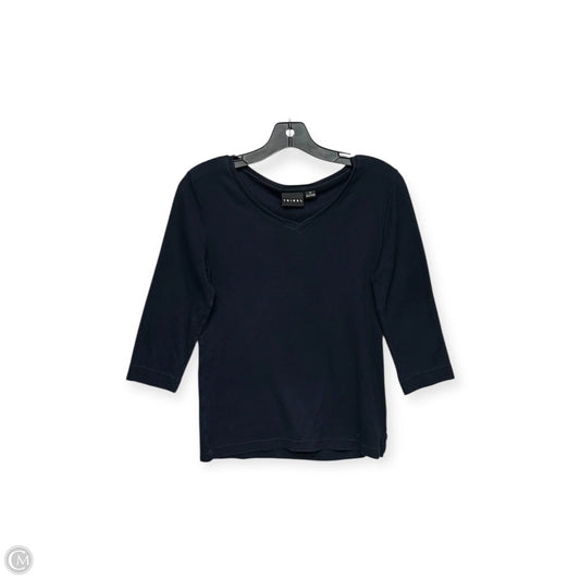 Top 3/4 Sleeve By Tribal In Navy, Size: M