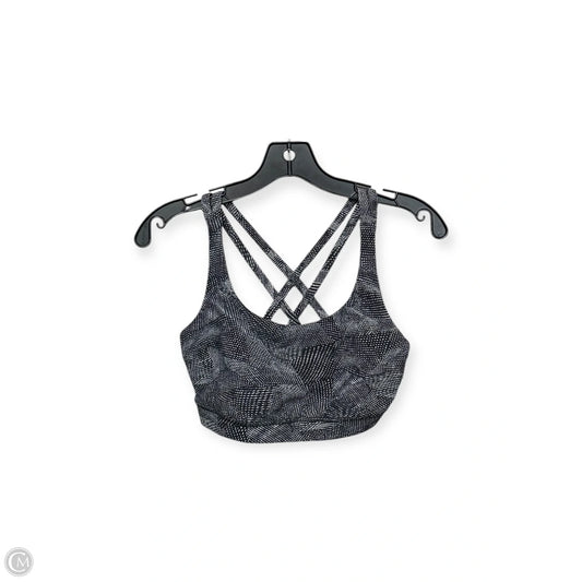 Athletic Bra By Lululemon In Black & Grey, Size: S