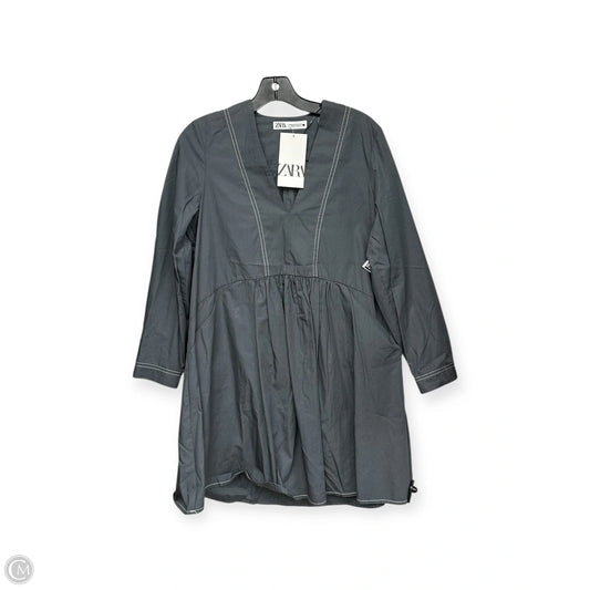 Dress Casual Midi By Zara In Grey, Size: Xs