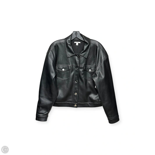 Jacket Moto By Bar Iii In Black, Size: L
