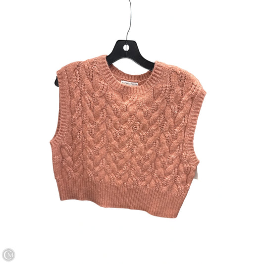 Vest Sweater By Clothes Mentor In Orange, Size: M