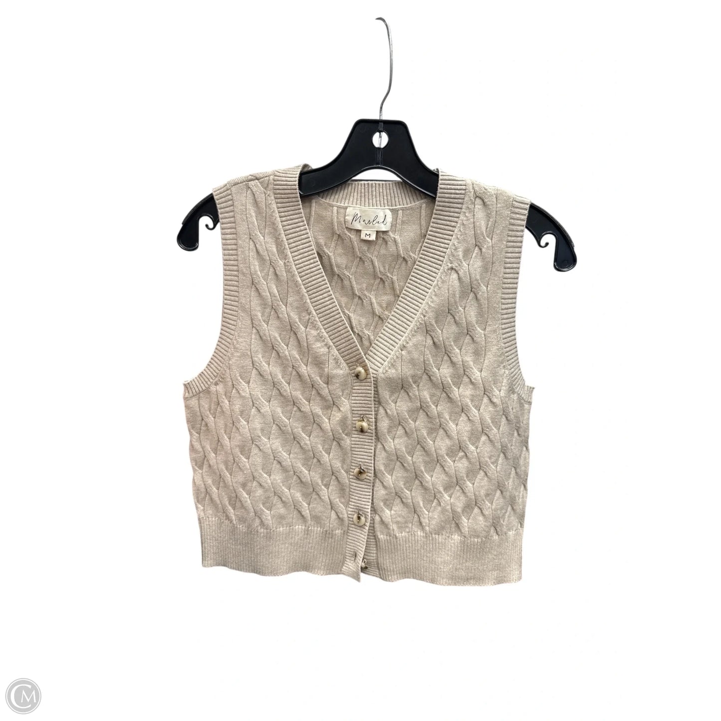 Vest Sweater By Marled In Tan, Size: M