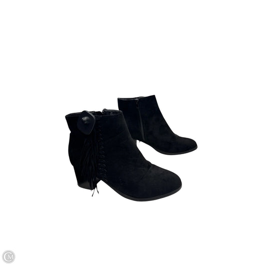 Boots Ankle Heels By Maurices In Black, Size: 10