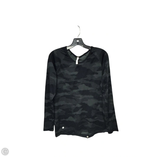 Athletic Top Long Sleeve Crewneck By Athleta In Camouflage Print, Size: L