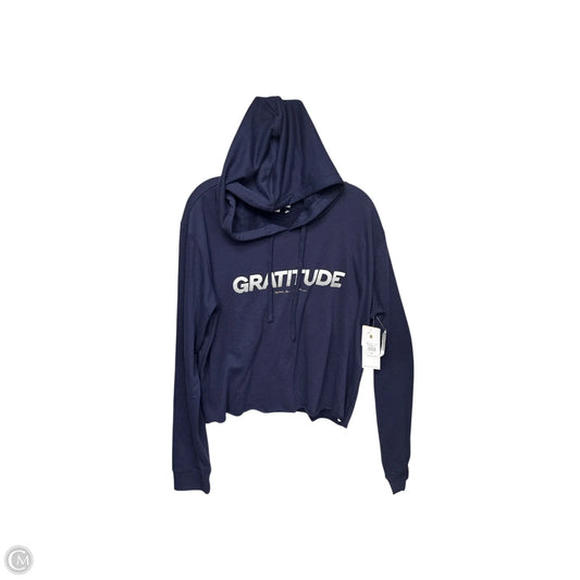 Athletic Sweatshirt Hoodie By Spiritual Gangster In Navy, Size: Xl