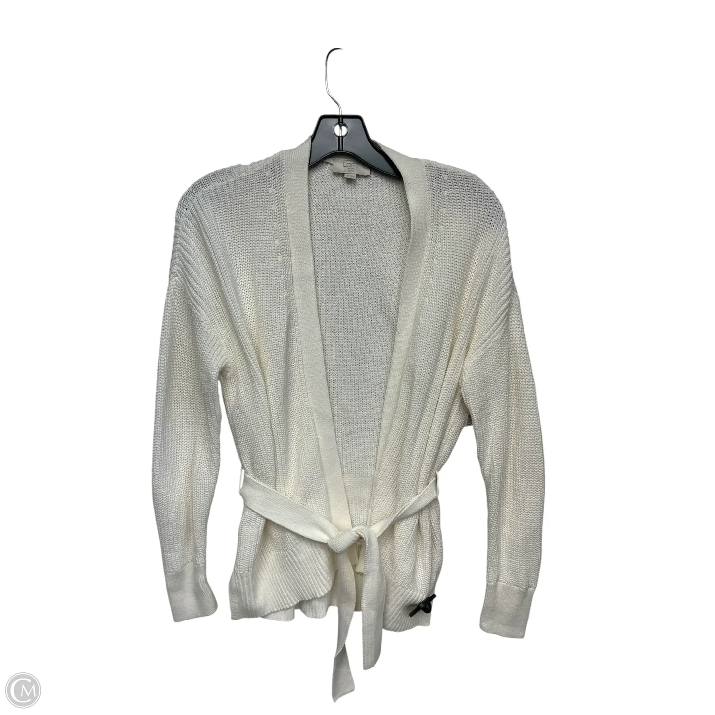 Cardigan By Loft In Cream, Size: Mp