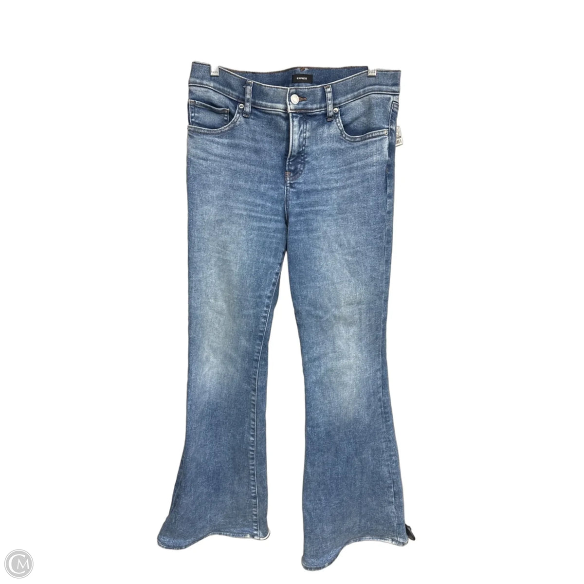 Jeans Flared By Express In Blue Denim, Size: 8