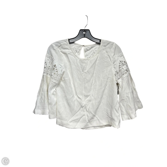 Top 3/4 Sleeve By Clothes Mentor In Cream, Size: S