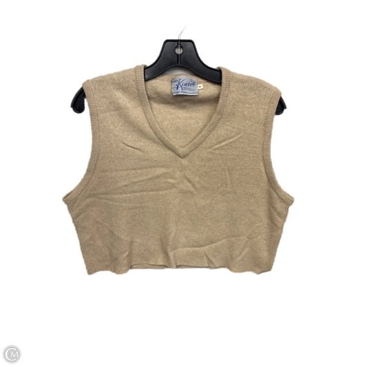 Vest Sweater By Clothes Mentor In Tan, Size: M