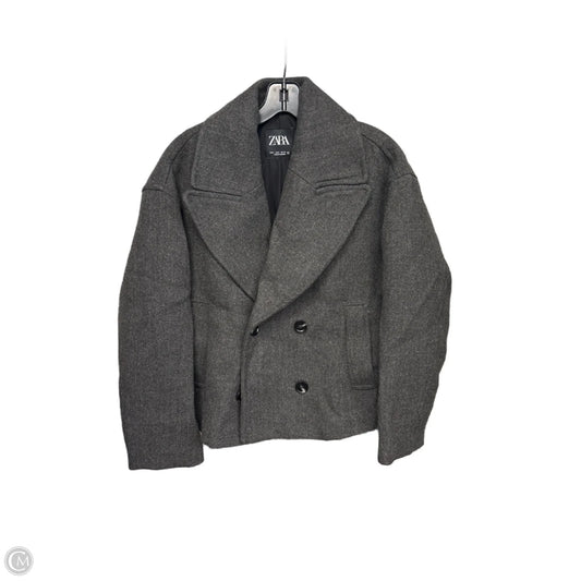 Coat Peacoat By Zara In Grey, Size: S