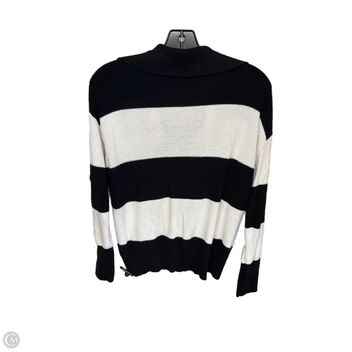 Sweater By Loft In Black & White, Size: M