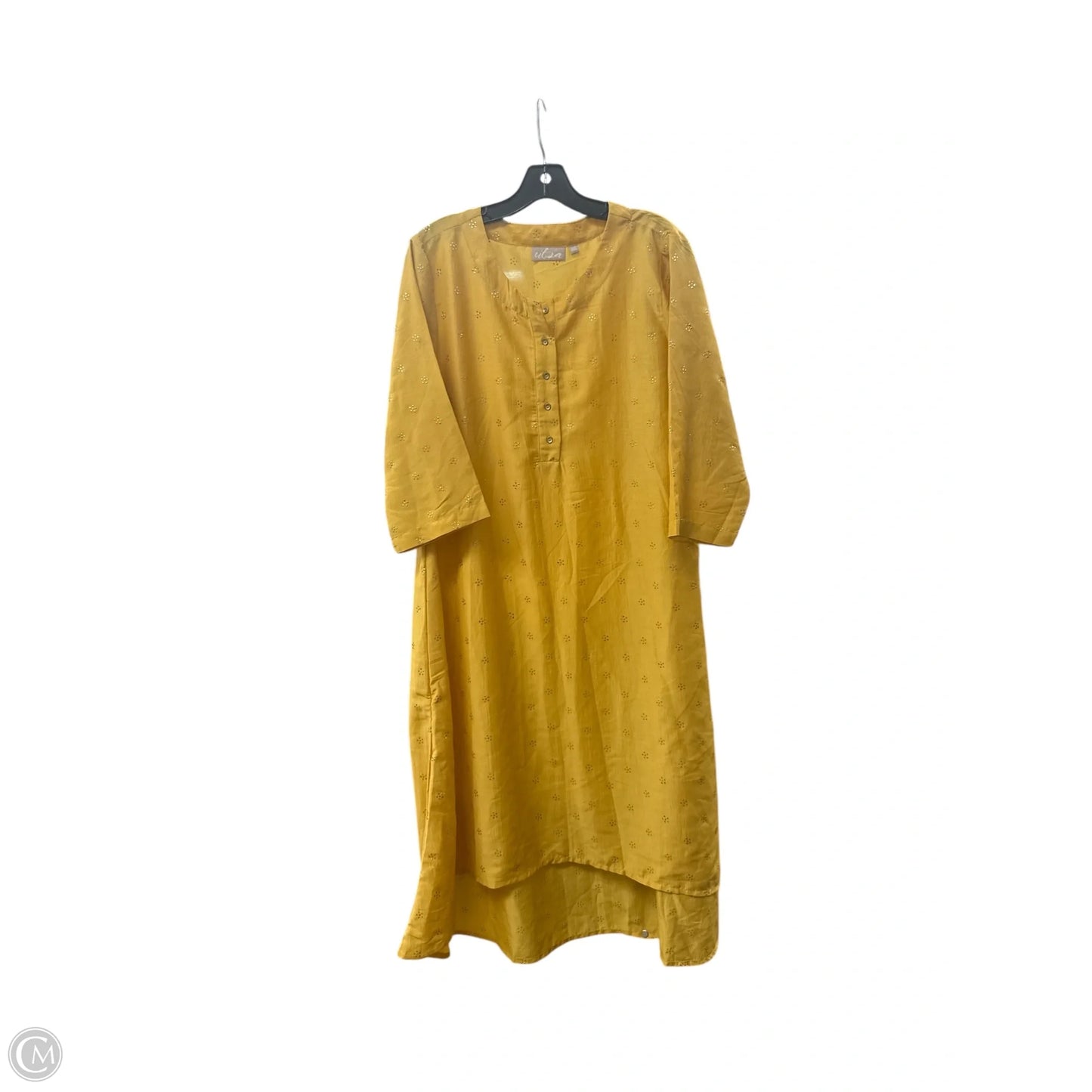 Dress Casual Maxi By Clothes Mentor In Yellow, Size: Xxl