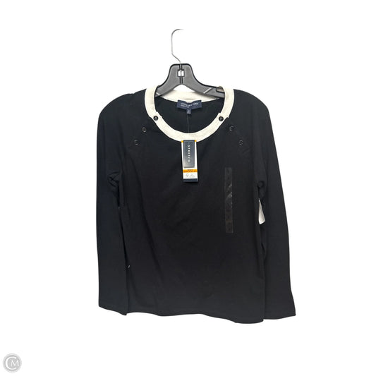 Top Long Sleeve By Jones New York In Black & White, Size: S