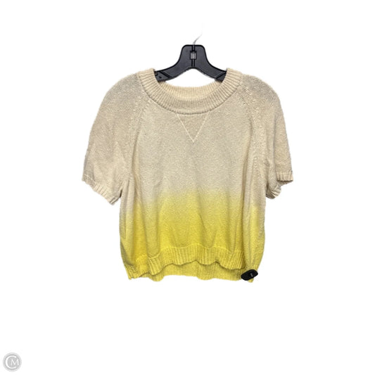 Sweater Short Sleeve By Madewell In Cream, Size: S