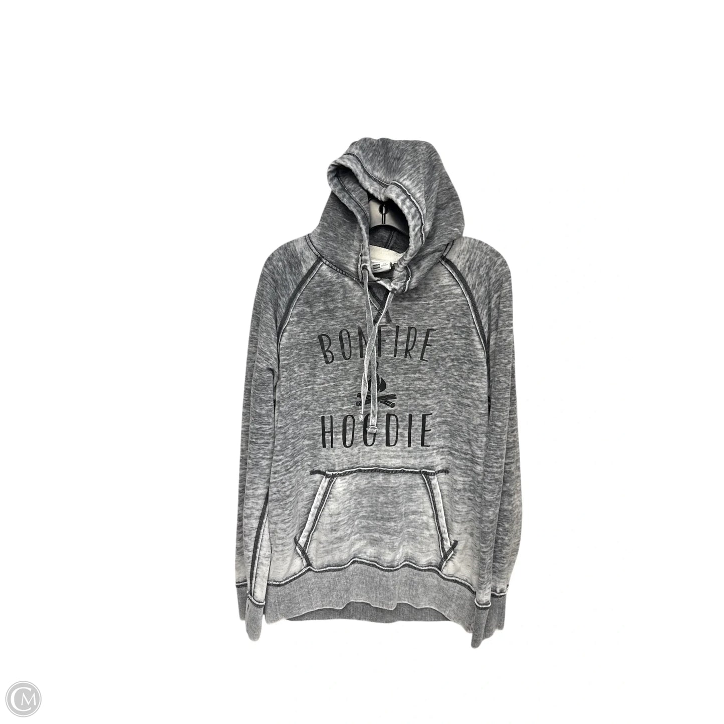 Sweatshirt Hoodie By Clothes Mentor In Grey, Size: M