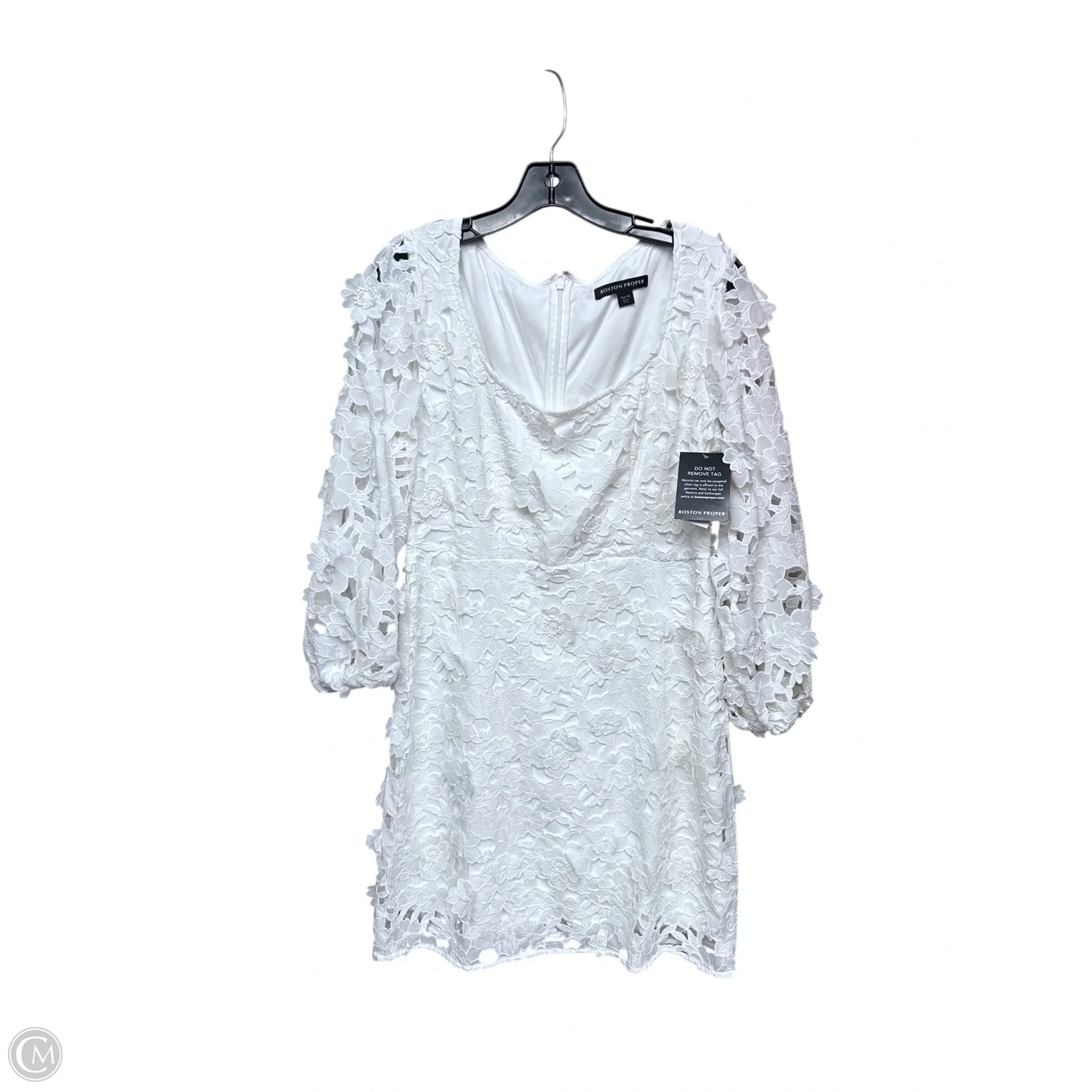 Dress Party Midi By Boston Proper In White, Size: 10