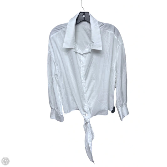 Top Long Sleeve By Shein In White, Size: 1x
