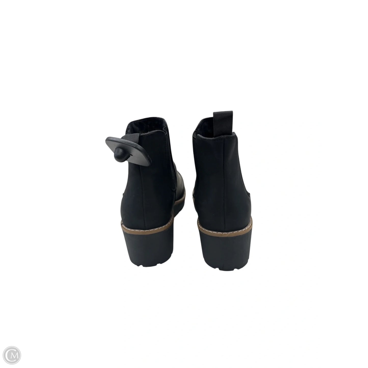 Boots Ankle Flats By Clothes Mentor In Black, Size: 9