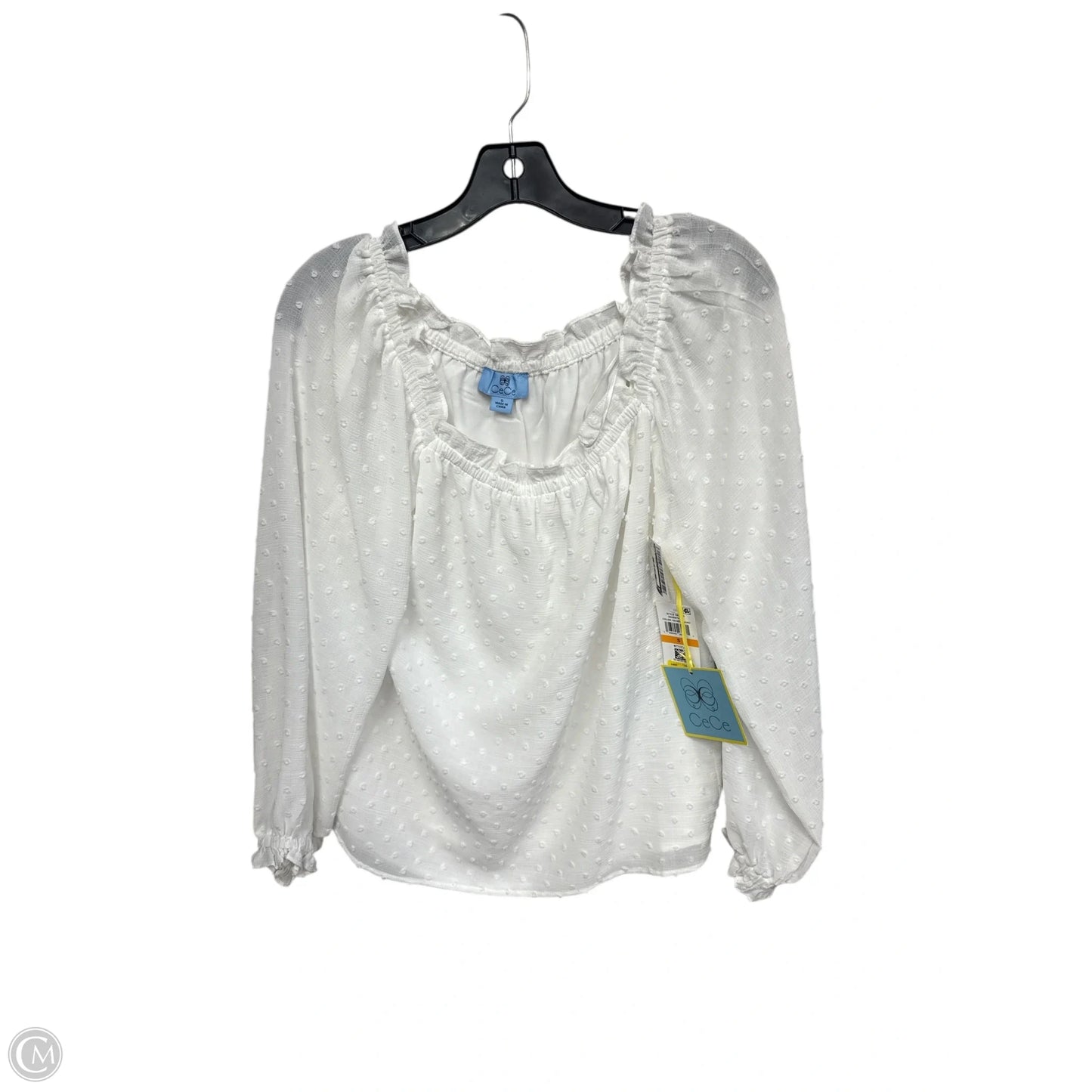 Top 3/4 Sleeve By Cece In White, Size: S