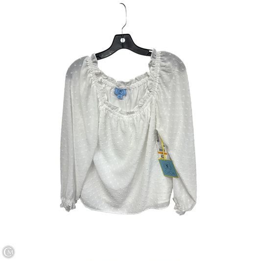 Top 3/4 Sleeve By Cece In White, Size: S