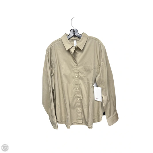 Top Long Sleeve By Lululemon In Tan, Size: Xl