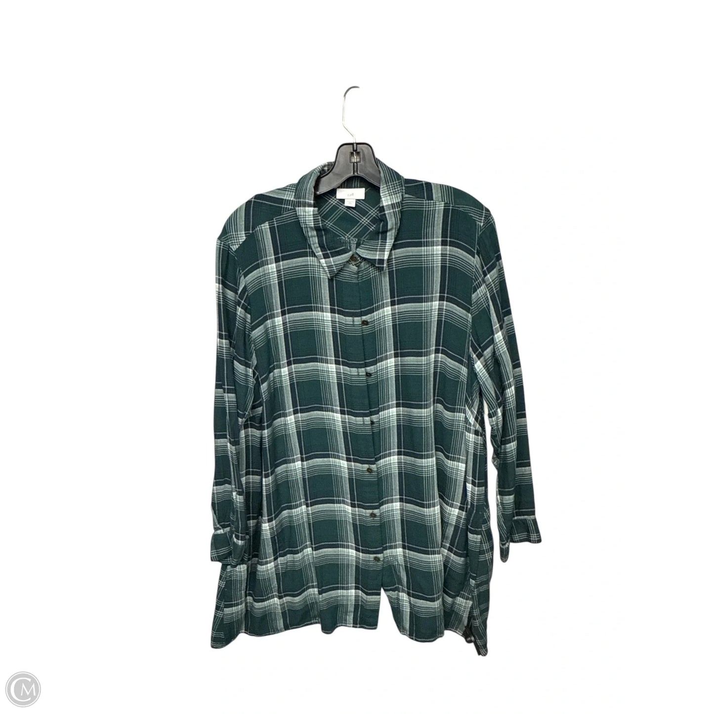 Tunic Long Sleeve By J. Jill In Plaid Pattern, Size: Xlp