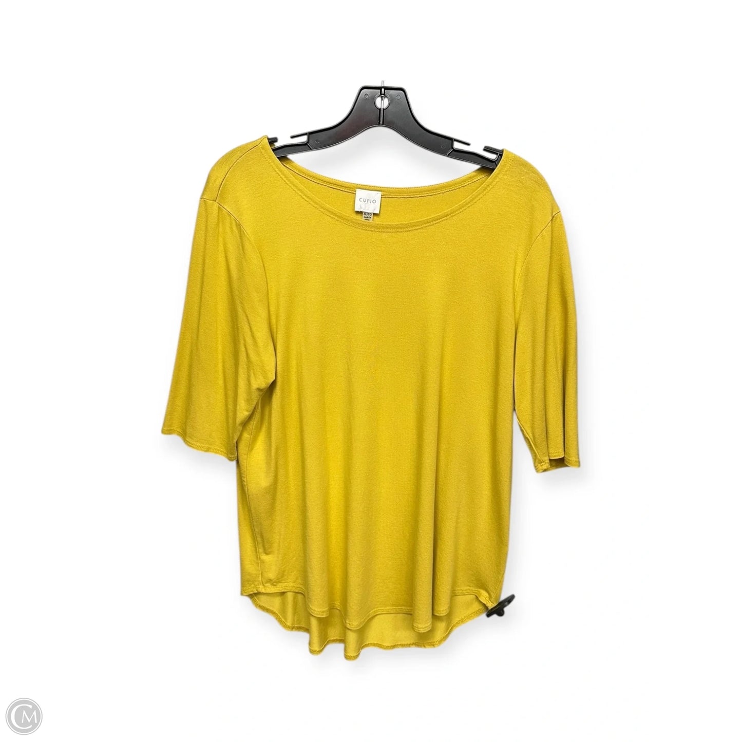 Top Short Sleeve By Cupio In Yellow, Size: Xl