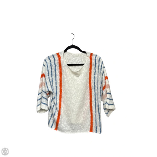 Sweater By Clothes Mentor In Cream & Orange, Size: M
