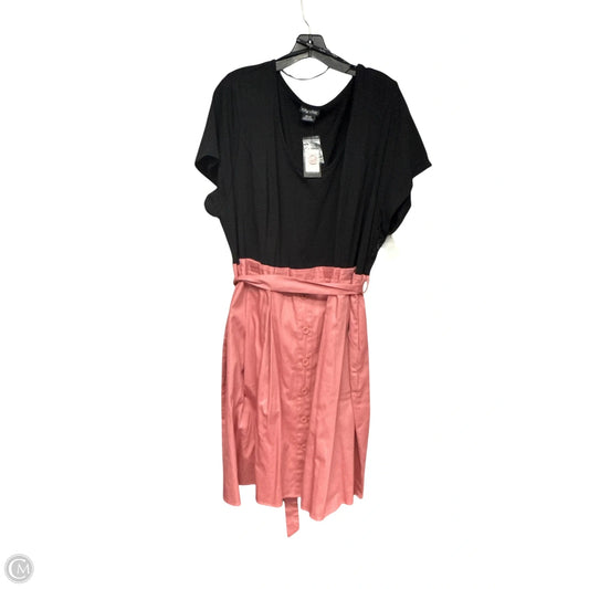 Dress Casual Midi By City Chic In Black & Pink, Size: Xxl
