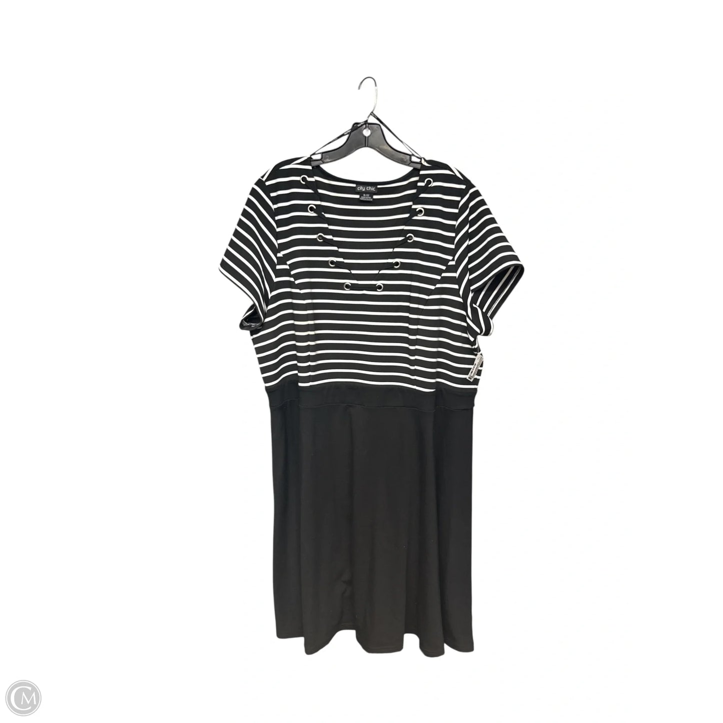 Dress Casual Midi By City Chic In Striped Pattern, Size: 22