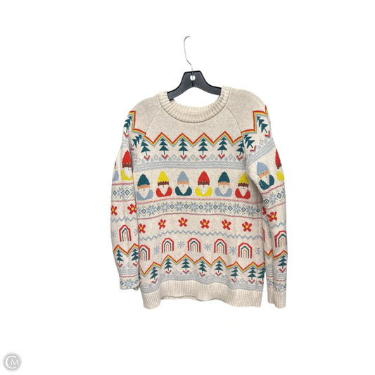 Sweater By Cmc In Cream & Red, Size: S