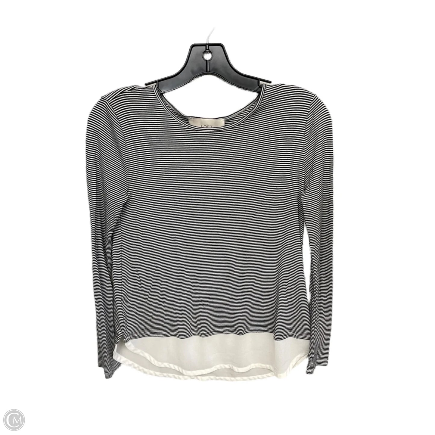 Top Long Sleeve By Loft In Striped Pattern, Size: S