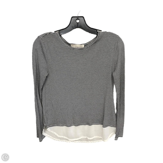 Top Long Sleeve By Loft In Striped Pattern, Size: S