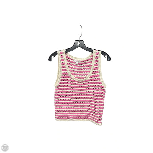 Top Sleeveless By Blu Pepper In Striped Pattern, Size: S