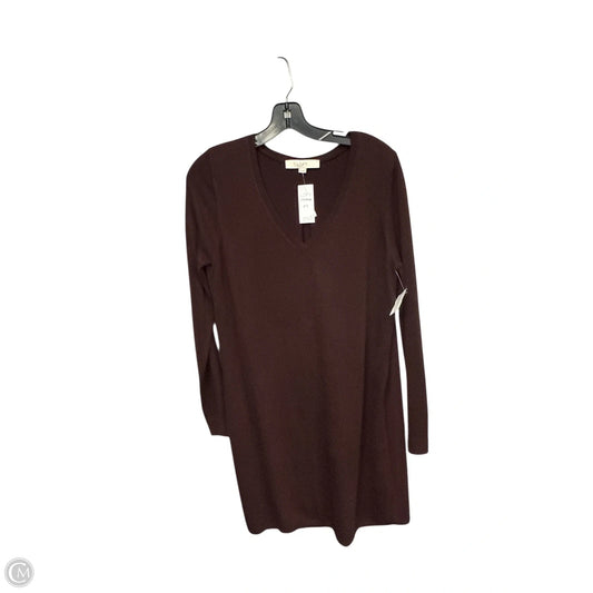 Dress Sweater By Loft In Maroon, Size: M