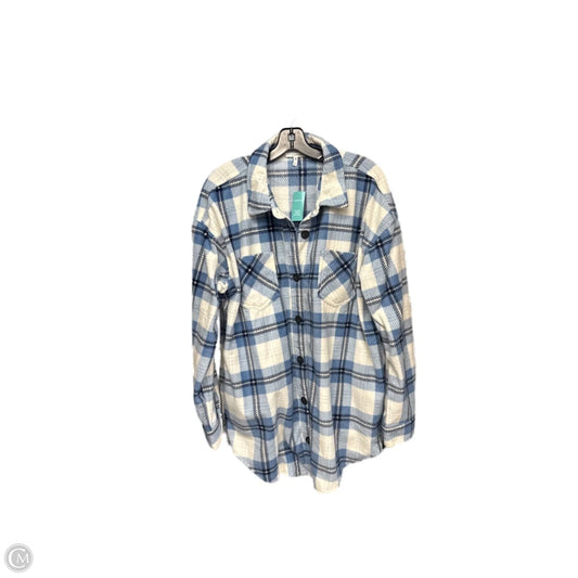 Jacket Shirt By Maurices In Plaid Pattern, Size: L
