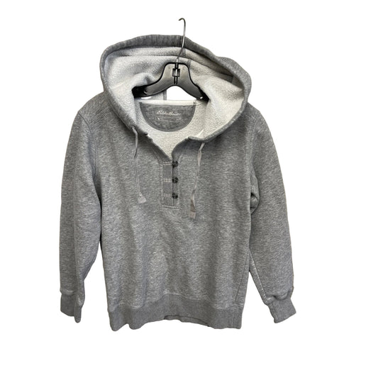 Sweatshirt Hoodie By Eddie Bauer In Grey, Size: S