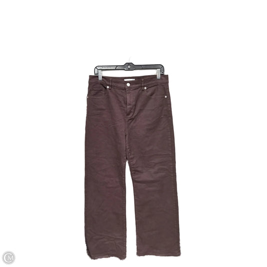 Jeans Wide Leg By Loft In Brown Denim, Size: 8